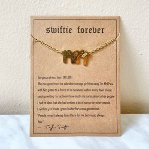 New Taylor Swift 1989 stainless steel necklace & card